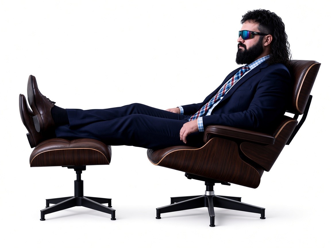 Brian Purnell sitting in a lounge chair
